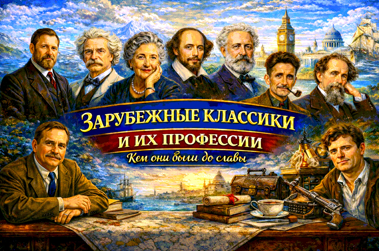 Иллюстрация 1 к статье «Зарубежные классики литературы и их профессии»