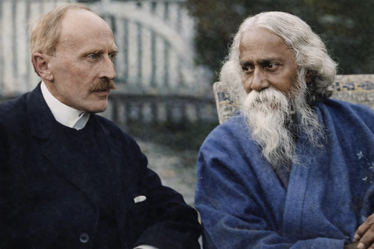 Ромен Роллан и Рабиндранат Тагор в Швейцарии,1926 г