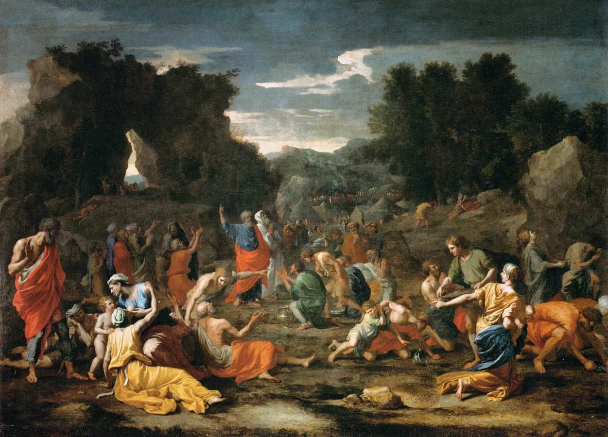 Никола Пуссен. «Израильтяне собирают манну в пустыне», 1637-1639. Лувр.