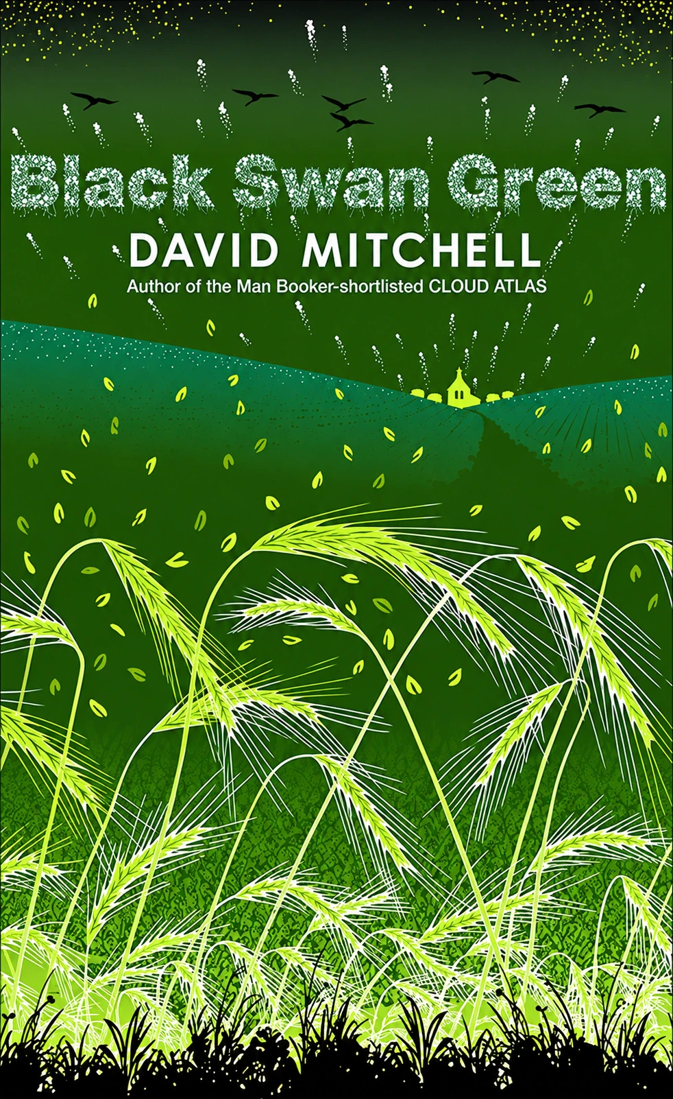 Дэвид Митчелл. Black Swan Green («Под знаком чёрного лебедя»). Обложка первого британского издания. Sceptre, 2006.