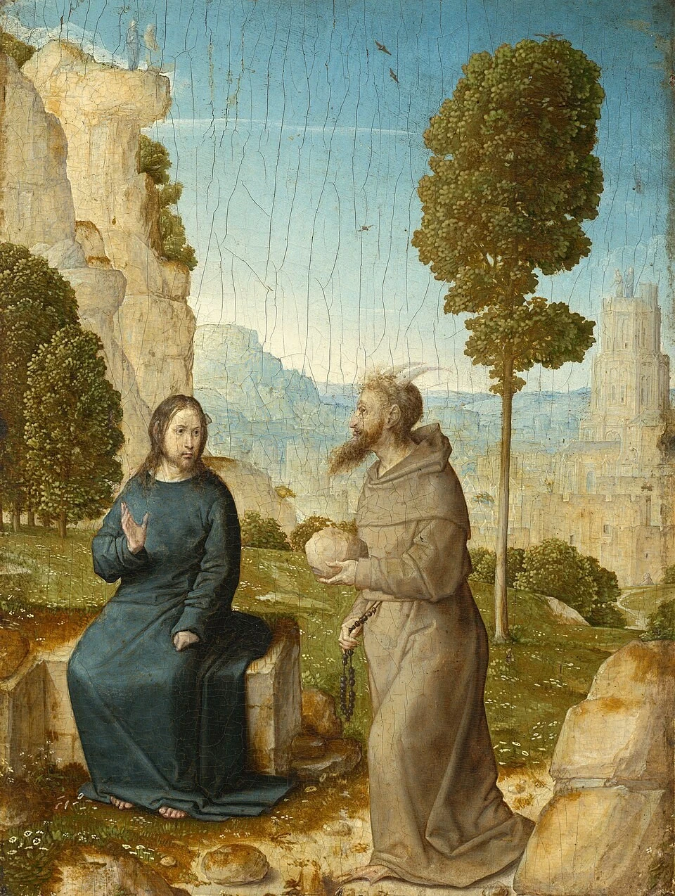 Хуан де Фландес. «Искушение Христа в пустыне», около 1500 года. National Gallery of Art, Вашингтон.